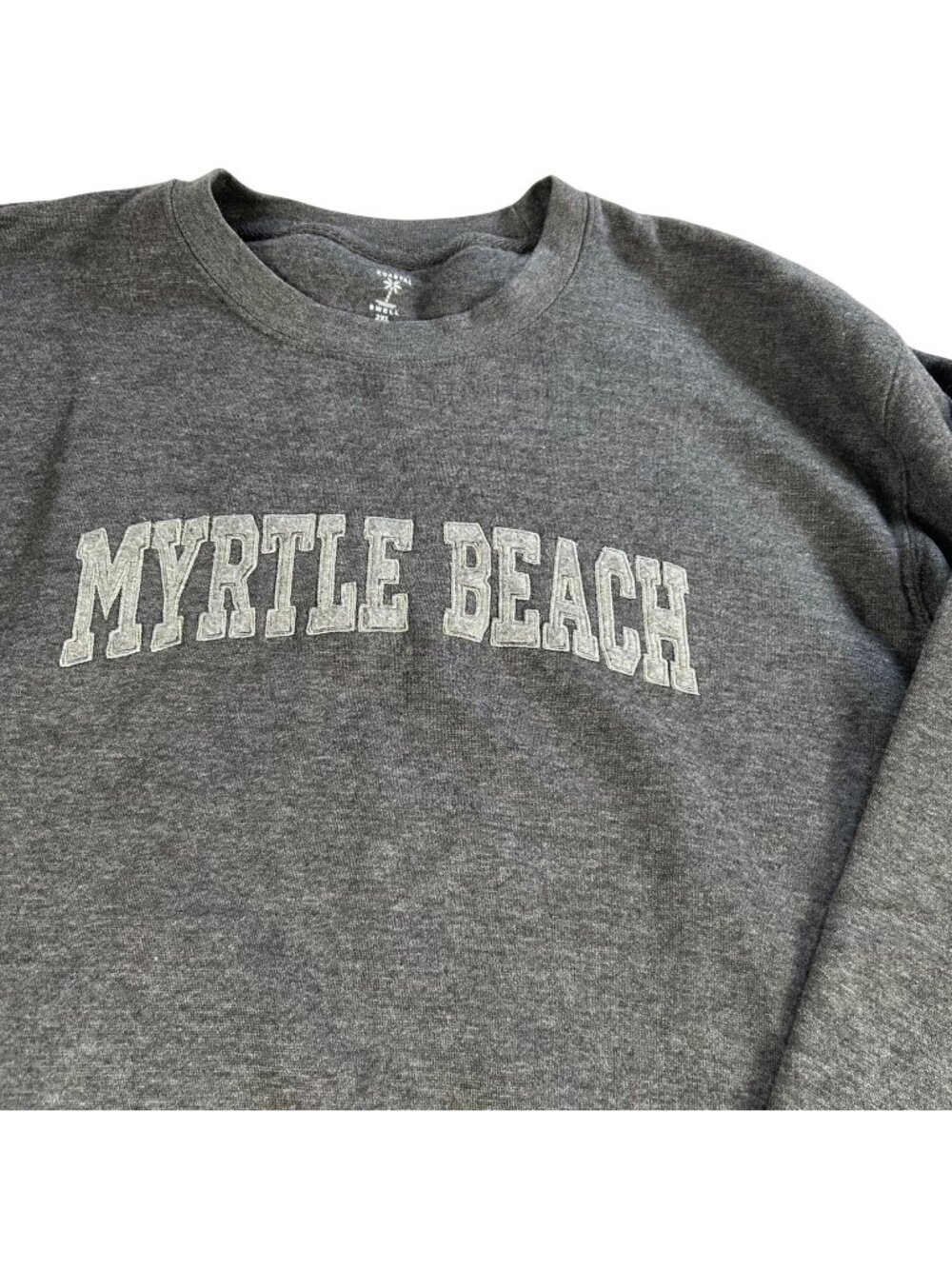 Myrtle Beach Coastal Swell 2XL Sweatshirt Long Sleeve Pullover Gray Cotton Blend